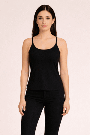 Black Thermal Tank Top – Thin Strap