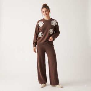 Soft Wool Floral Co-Ord Set